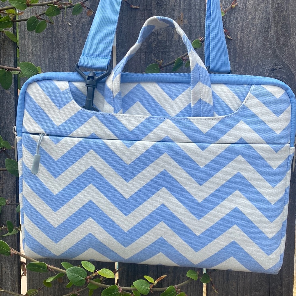 Mosiso Laptop Shoulder Bag Chevron Style Fabric